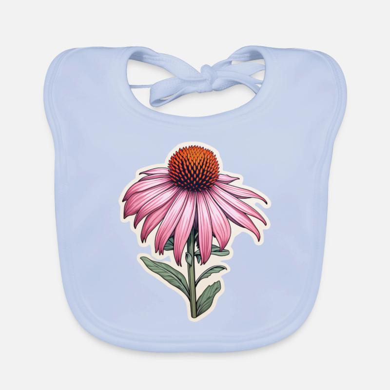 Echinaceapflanze 1 Blüte Baby Bio-Lätzchen