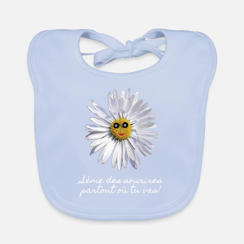 Lächelndes Gänseblümchen Baby Bio-Lätzchen