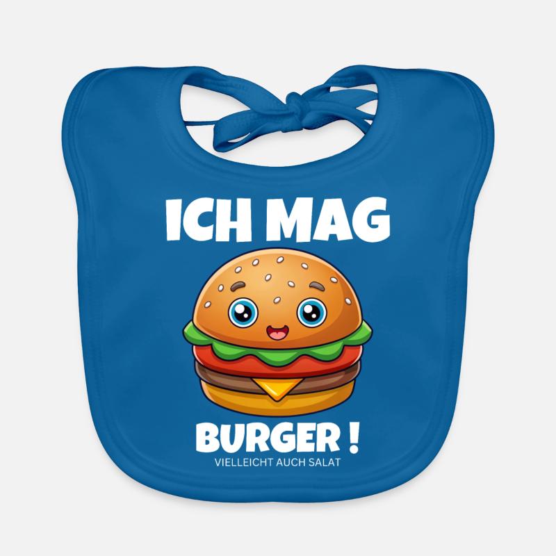 Ich mag Burger Hamburger Cheeseburger Baby Bio-Lätzchen