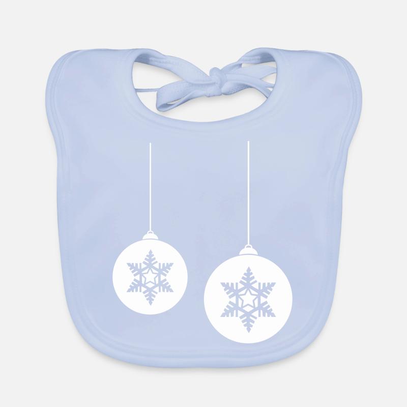 Weihnachtskugel stern 2 Baby Bio-Lätzchen