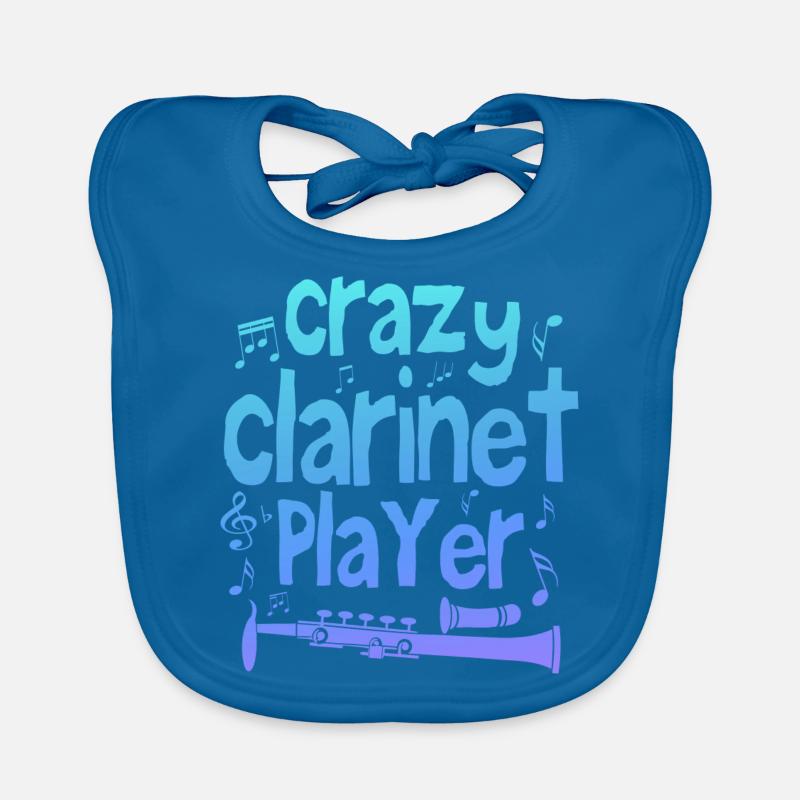Crazy clarinet player Bavoir bio Bébé