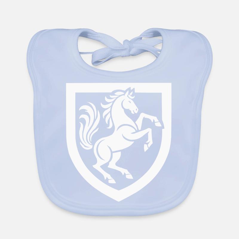 Cresta del cavallo Bavaglino ecologico per neonato