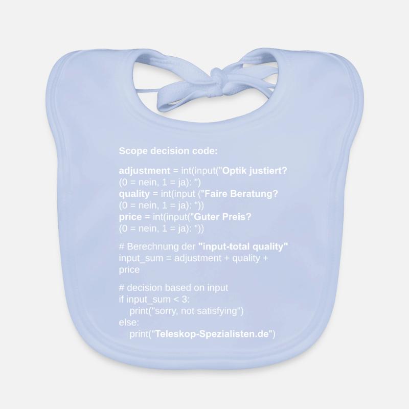 Astronomy Scope Decision Code Telescope Organic Baby Bibs
