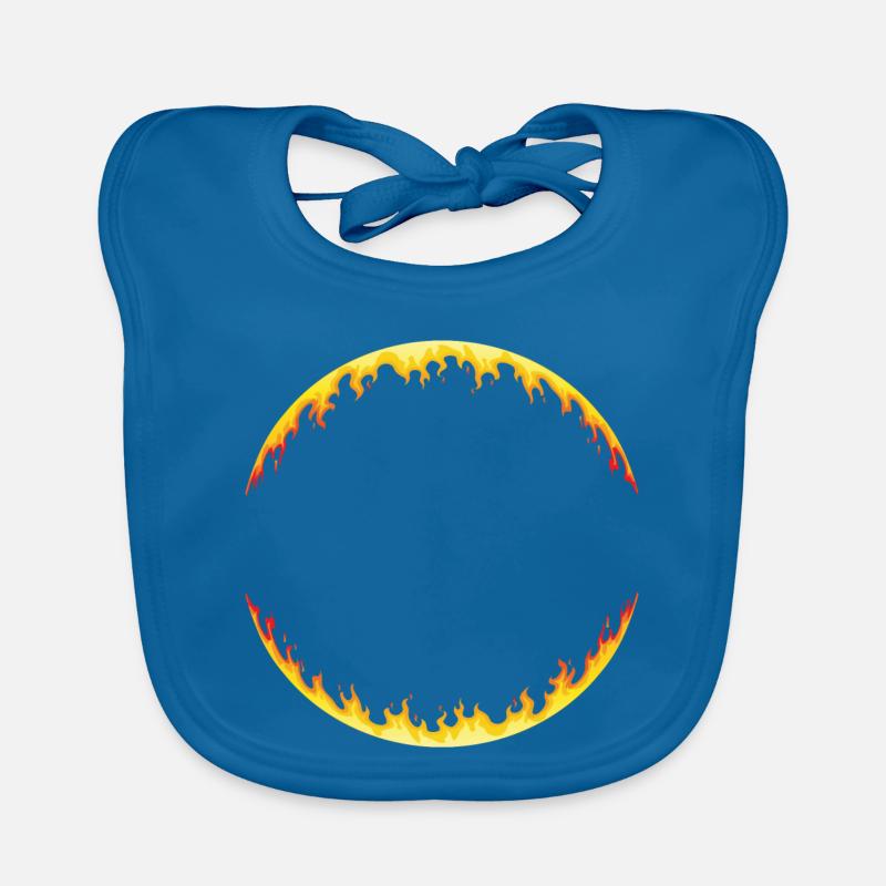 Fire circle | circle on fire Organic Baby Bibs