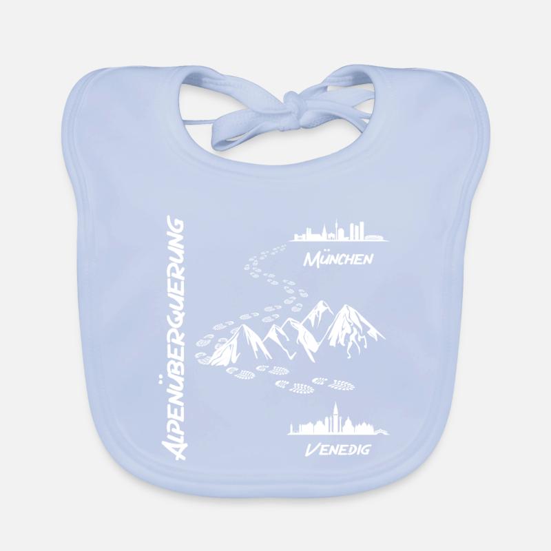 Alpenüberquerung München - Venedig Baby Bio-Lätzchen