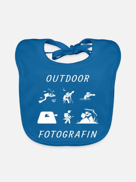 Outdoor Fotografin - Baby Bio-Lätzchen - Pfauenblau