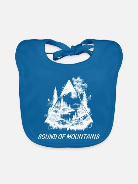 Sound of Mountains - Baby Bio-Lätzchen - Pfauenblau