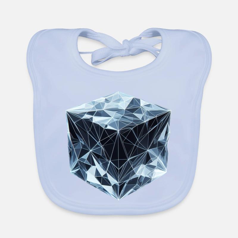 Ein Eiswürfel im Polygon-Stil Baby Bio-Lätzchen