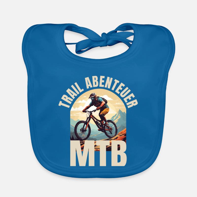 MTB: Trail Abenteuer - Baby Bio-Lätzchen - Pfauenblau