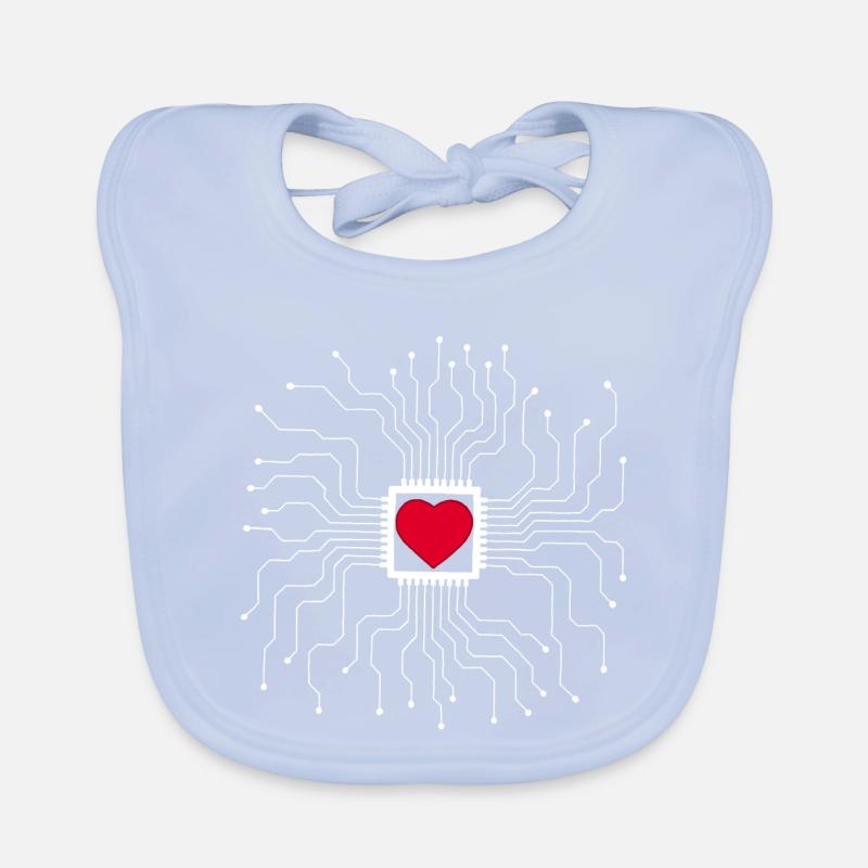 Das Herz ist eine Maschine Baby Bio-Lätzchen
