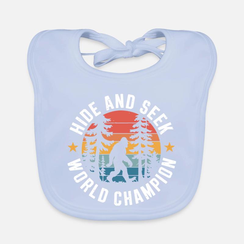Champion du monde de cache-cache Bavoir bio Bébé