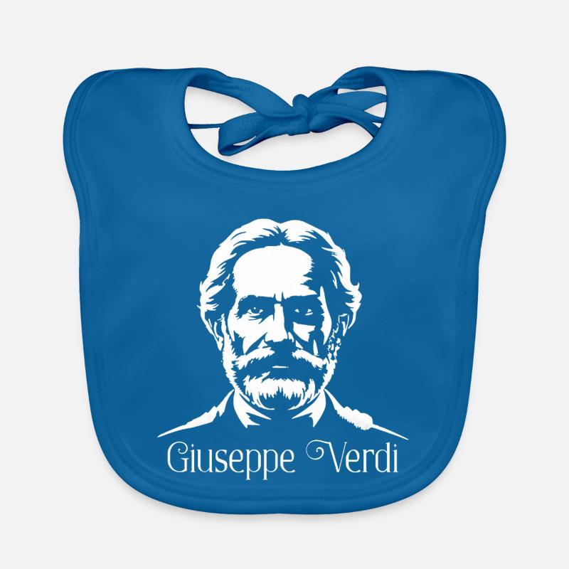 Giuseppe Verdi Compositeur Silhouette Art Bavoir bio Bébé