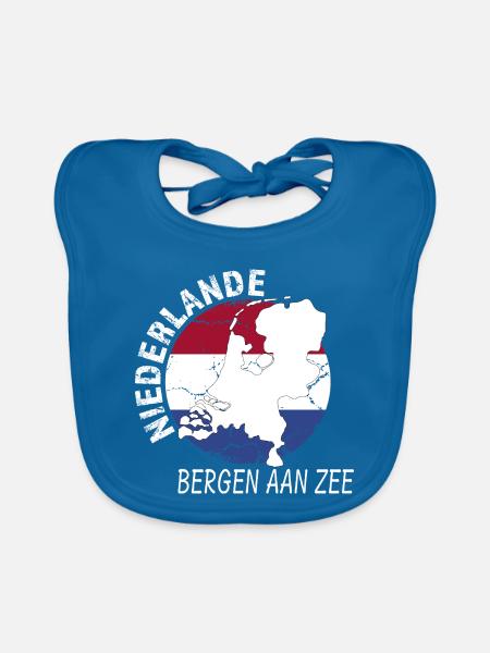 Bergen aan Zee - Baby Bio-Lätzchen - Pfauenblau