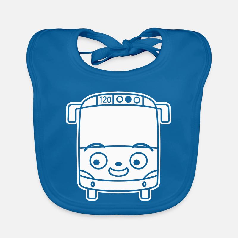 Kleiner Bus Cartoon – Comic Schulbus Reise Spaß Baby Bio-Lätzchen