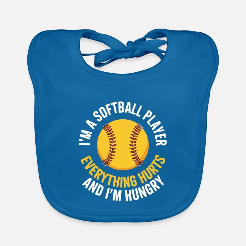 Devise des joueuses de softball affamées Bavoir bio Bébé