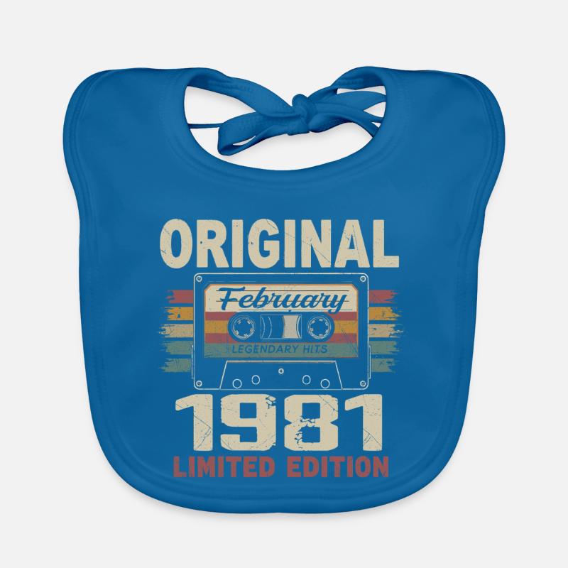 February 1981, February 1981 Birthday Gift Organic Baby Bibs