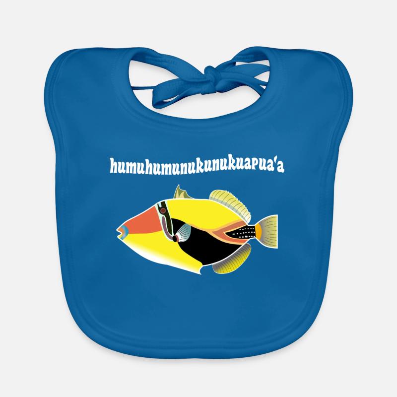 Hawaii fish triggerfish gift idea Organic Baby Bibs
