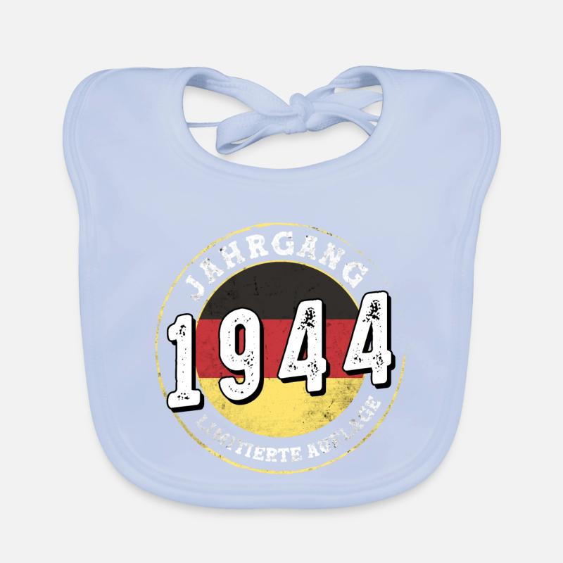 Limitierte Auflage 80 years old Jahrgangs 1944 Organic Baby Bibs