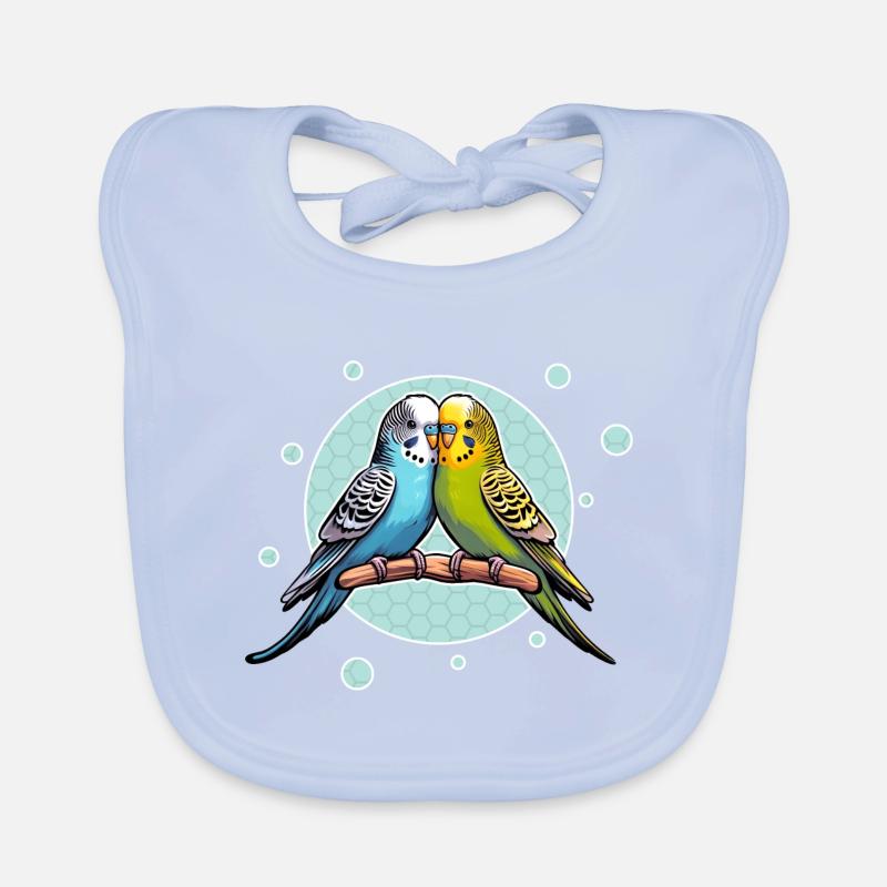 Perruches, Perruches, Perroquets, Oiseaux Bavoir bio Bébé