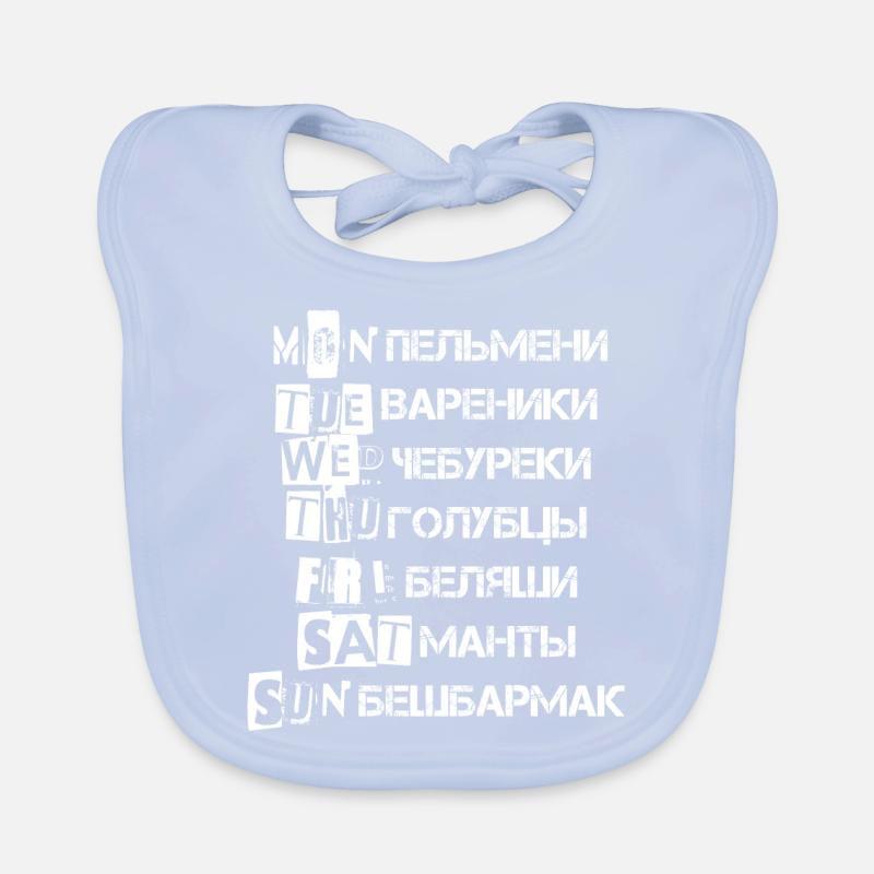 Russisches Essen Essensplan Geschenk Baby Bio-Lätzchen