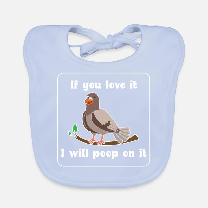 Conception de pigeon éclatant pour les amateurs de pigeons Bavoir bio Bébé
