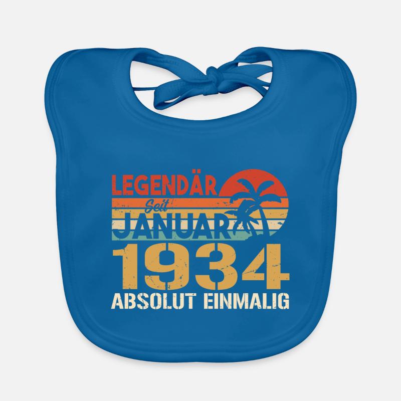 Geburtstagsgeschenk geboren im Januar 1934 Baby Bio-Lätzchen