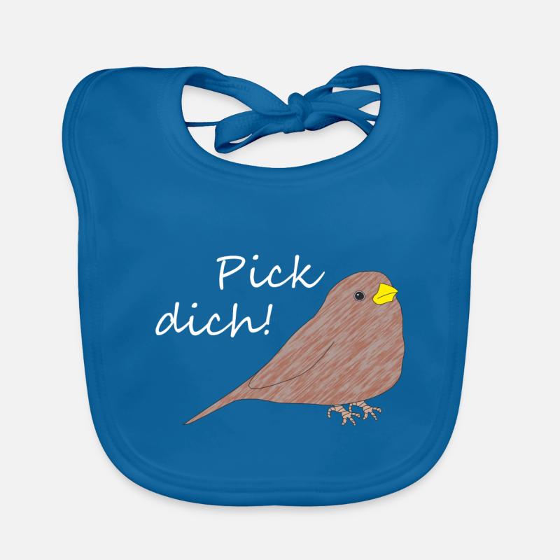 "Pick dich" Vogel Baby Bio-Lätzchen