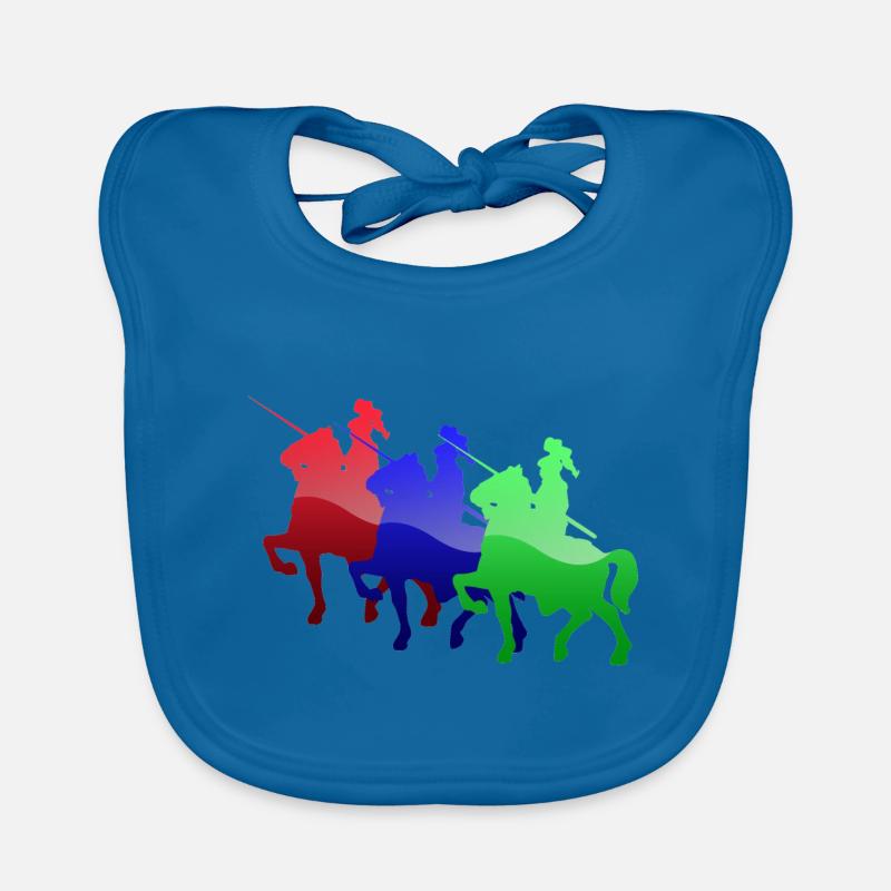 Mittelalterliche Ritter der Farbe Baby Bio-Lätzchen