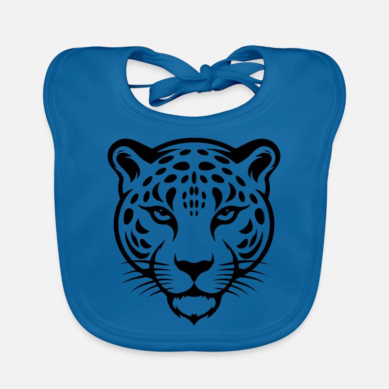 Tête de guépard Bavoir bio Bébé