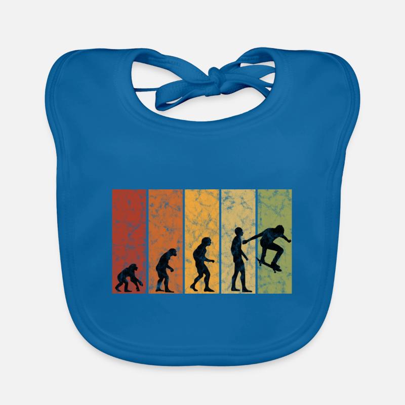 Skateboarder Skateboard Skater Skate Evolution Baby Bio-Lätzchen