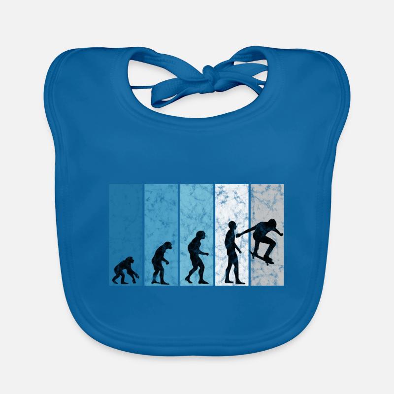 Skateboarder Skateboard Skater Evolution Skateing Bavoir bio Bébé