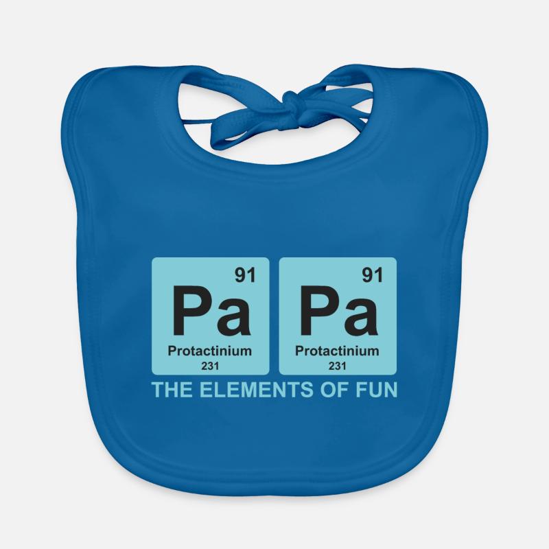 Papa Elemente Wissenschaft Geschenk Lustig Papa Baby Bio-Lätzchen