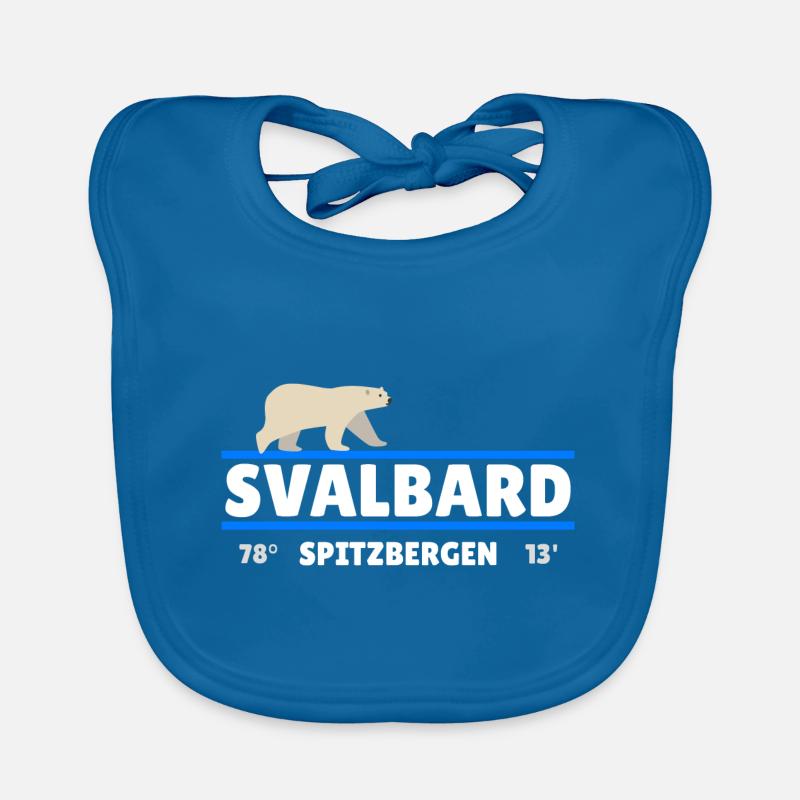 Svalbard Spitzberg Norvège coordonne Polar Bear Bavoir bio Bébé