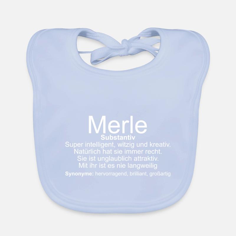 Nom Définition Merle Bavoir bio Bébé