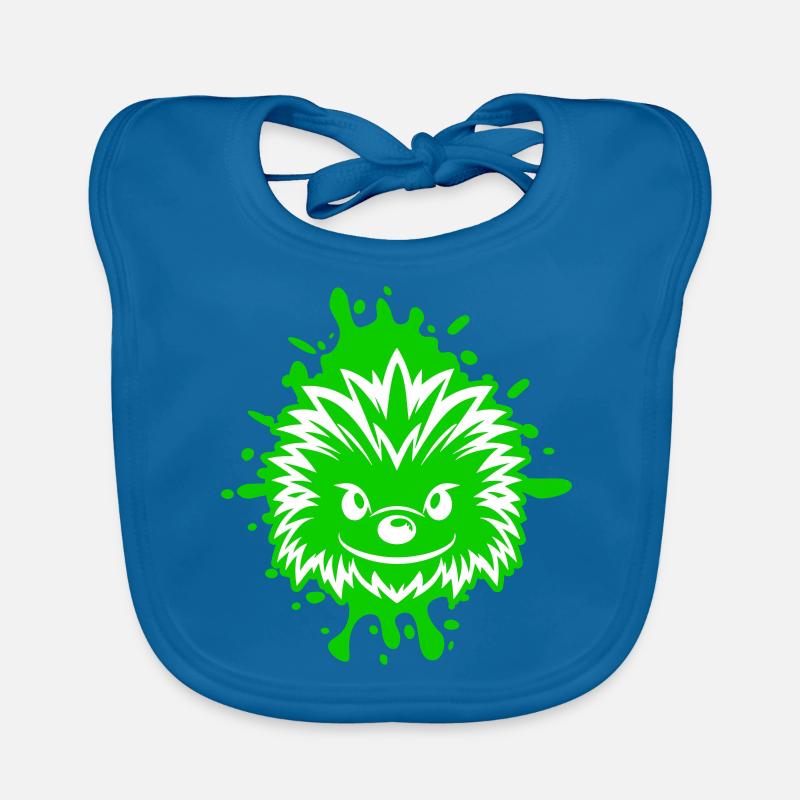 Hedgehog Comic Organic Baby Bibs