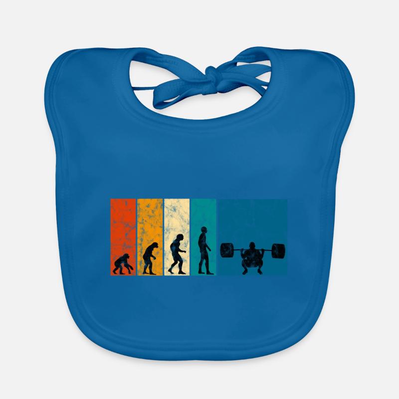 Musculation Bodybuilder GYM Evolution Rétro Bavoir bio Bébé
