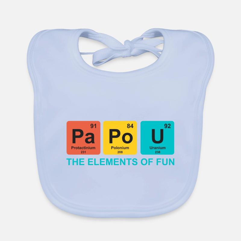 papou elements science cadeau papa drole Bavoir bio Bébé