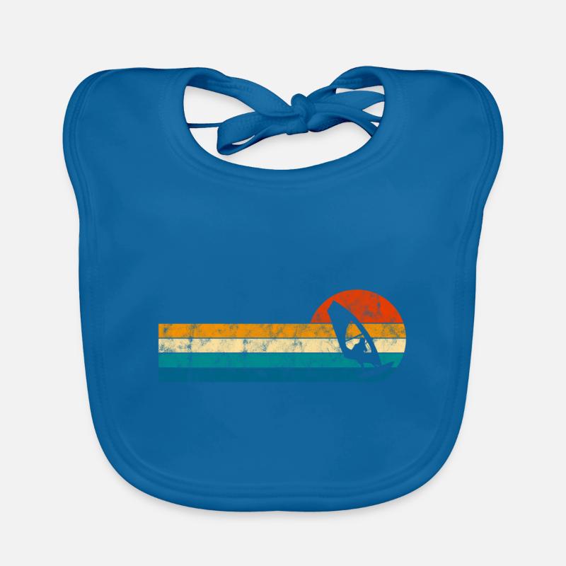 Planche à voile Windsurfer Surf rétro Bavoir bio Bébé