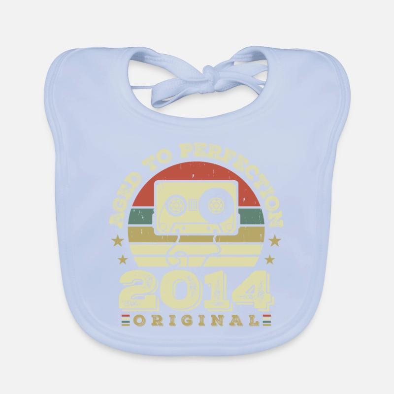 Original Vintage Jubiläums-Geschenkidee 2014 Baby Bio-Lätzchen