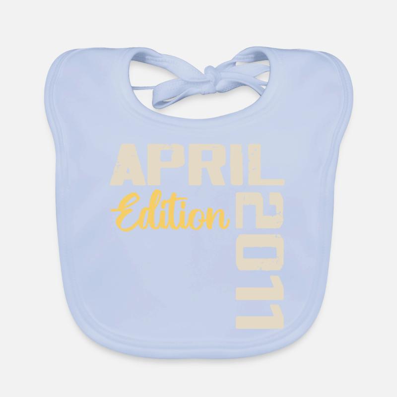 13 Year Anniversary April 2011 Birthday Gift Organic Baby Bibs