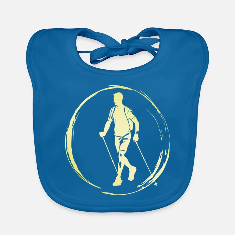 Nordic Walking Man Organic Baby Bibs