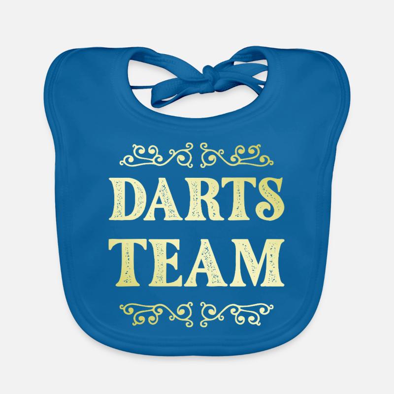 Darts Team - Baby Bio-Lätzchen - Pfauenblau
