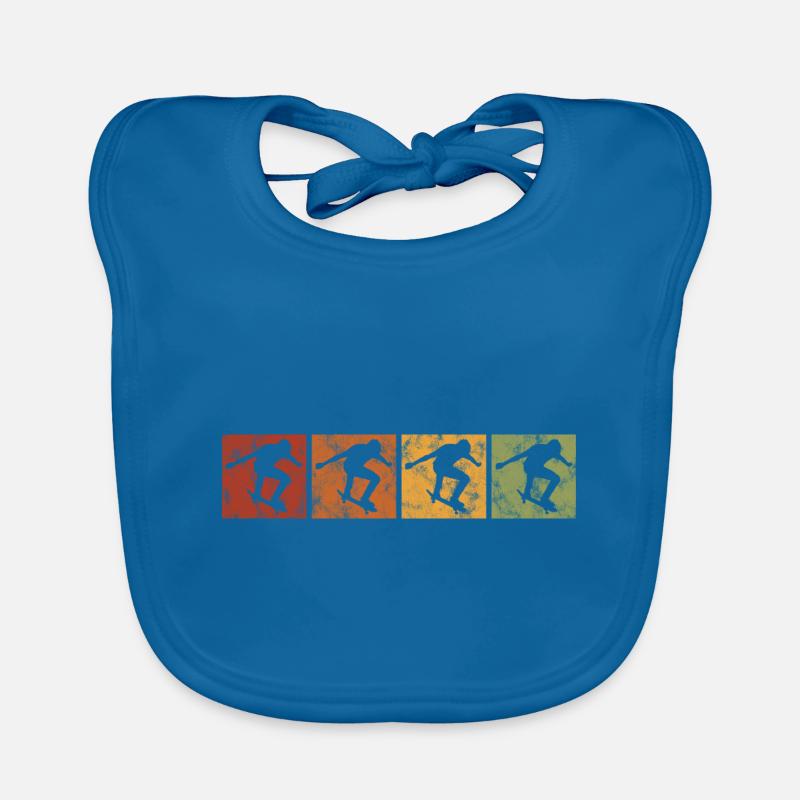 Skateboarder Skateboard Evolution Skate Skateing Baby Bio-Lätzchen