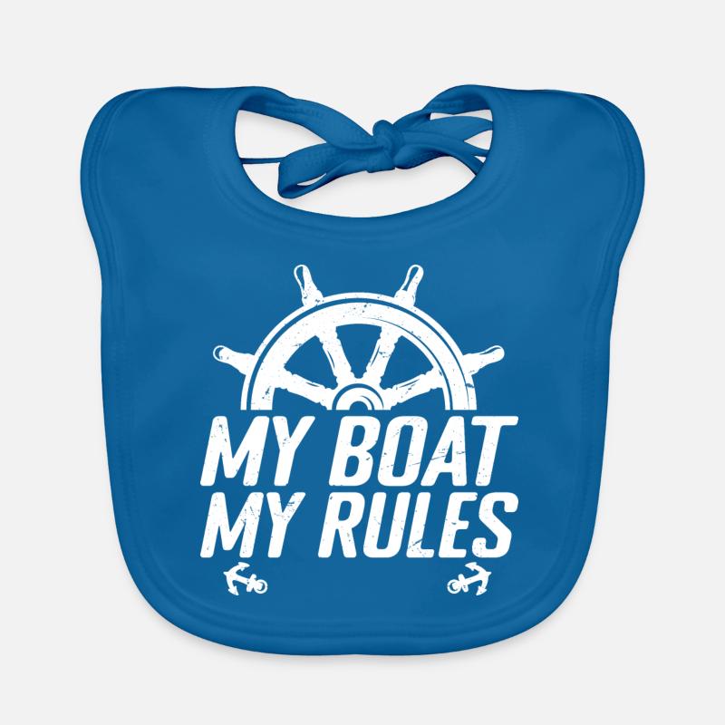 My boat my rules, Boating Organic Baby Bibs