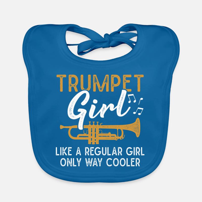 Trompete Mädchen Blasmusik Orchester Musiker Baby Bio-Lätzchen