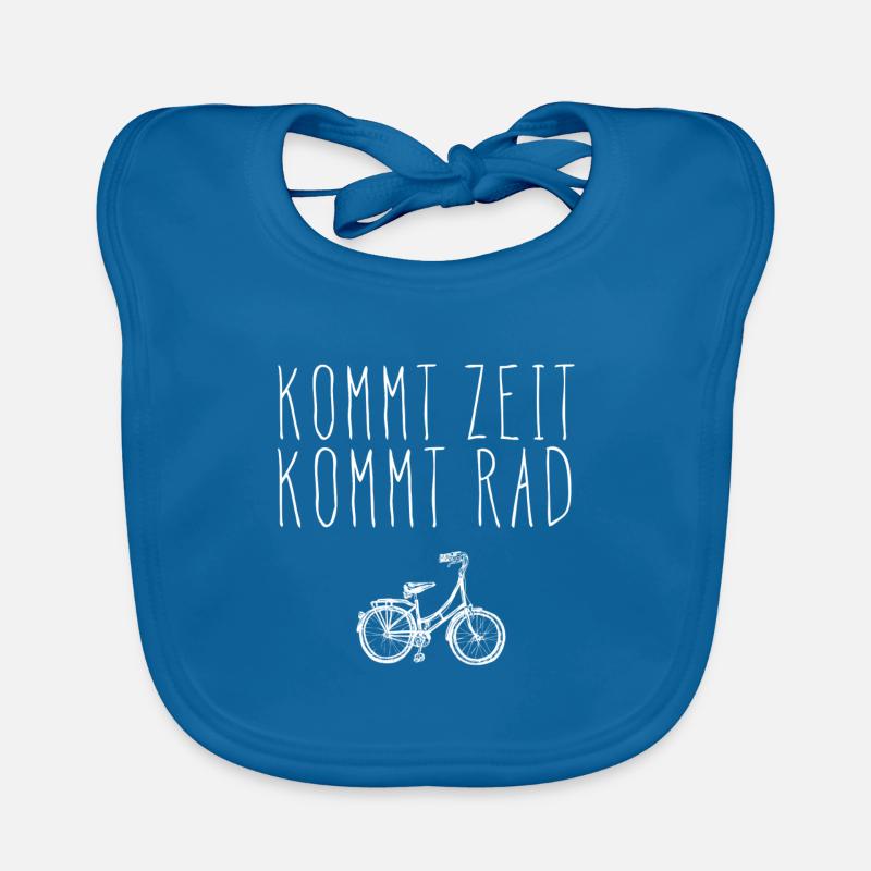 Fahrrad Spruch - Baby Bio-Lätzchen - Pfauenblau