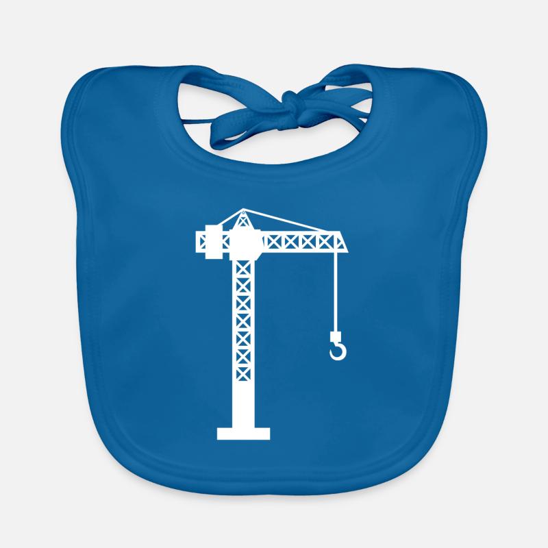 Crane construction site Organic Baby Bibs