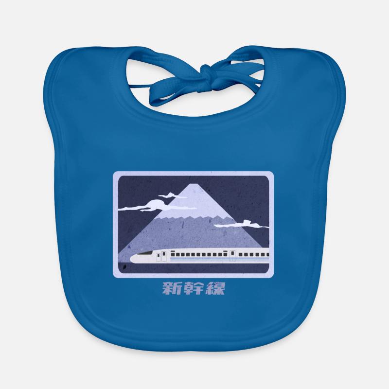 Shinkansen devant le mont Fuji Bavoir bio Bébé