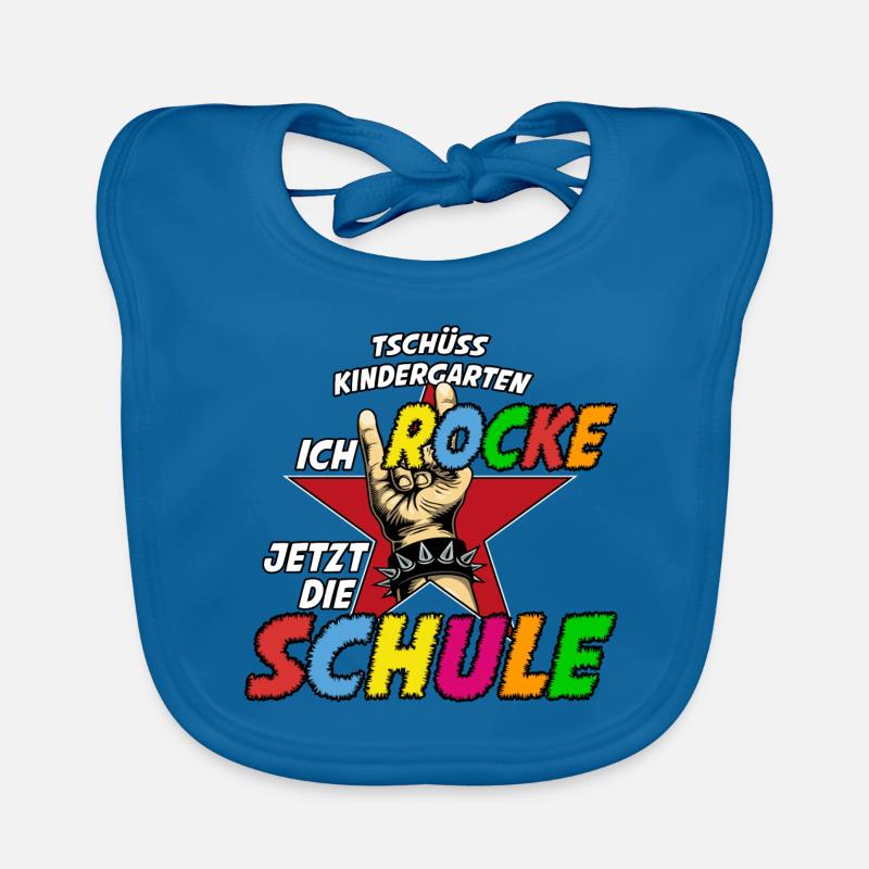 Tschüss Kindergarten ich rocke jetzt die Schule Baby Bio-Lätzchen