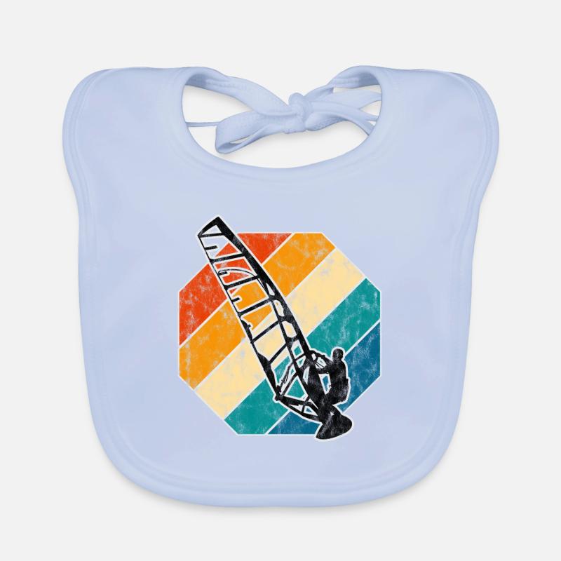 Planche à voile rétro Surf de windsurf Bavoir bio Bébé